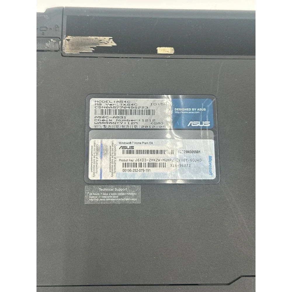 ASUS A54C 15.6